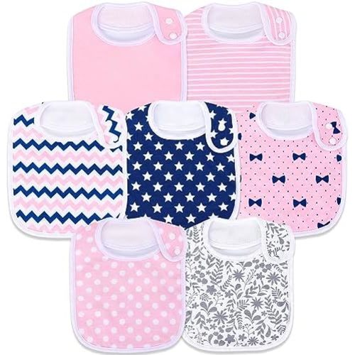 Baby Bibs Soft and Absorbent Organic Cotton Bandana Drool Bibs Set for Boys Girls Newborn 0-36 Months