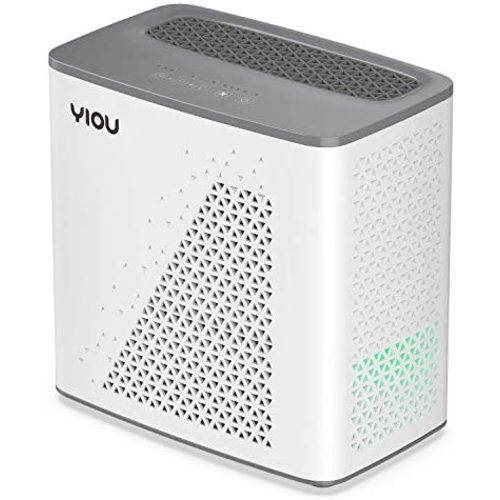 YIOU Air Purifier for Home Large Room up to 547 ft², H13 True HEPA Air Filter 20dB Air Cleaner Odor Eliminator for Allergies Smoke Dust Pollen, Grey
