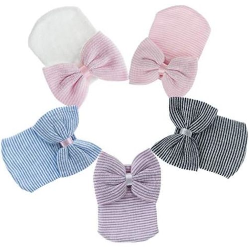 Zando Newborn Hospital Hat Toddler Beanie Baby Boy Girl Knot Headbands with Big Bows Infant Baby Nursery Caps