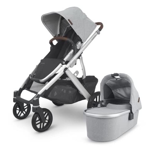 Vista V2 Stroller - Stella (Grey Brushed Melange/Silver/Chestnut Leather) - STELLA
