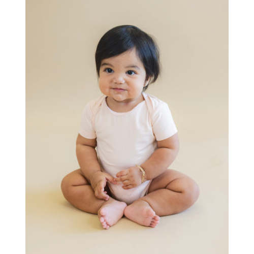 Short Sleeve Bodysuit in Blush