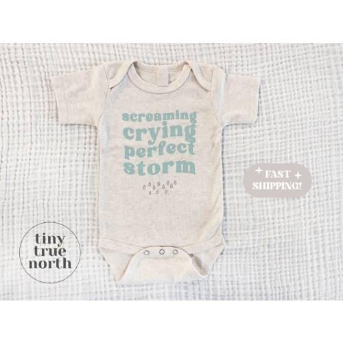 Screaming Crying Perfect Storm Baby Bodysuit - Baby Shirt - Swif One Piece - Eras - Newborn Cute One Piece - any size