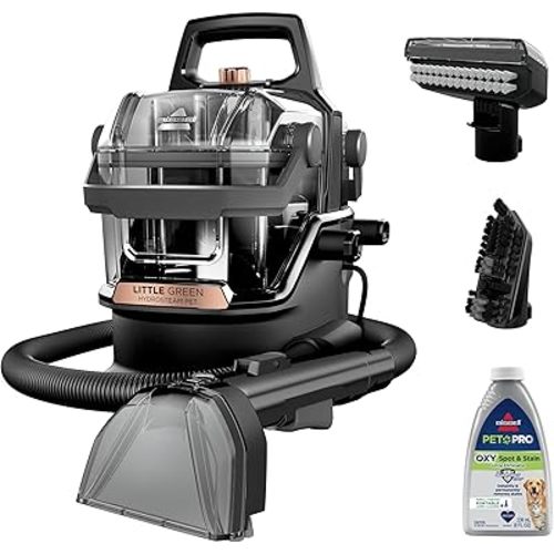 BISSELL Little Green HydroSteam Multi-Purpose Portable Carpet and Upholstery Cleaner, Car and Auto Detailer, 3618