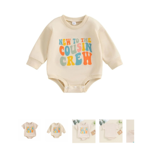 NEW TO THE COUSIN CREW Onesie - Hazel & Bo