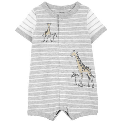 Baby Giraffe Snap-Up Romper - 12M - Style,Grey