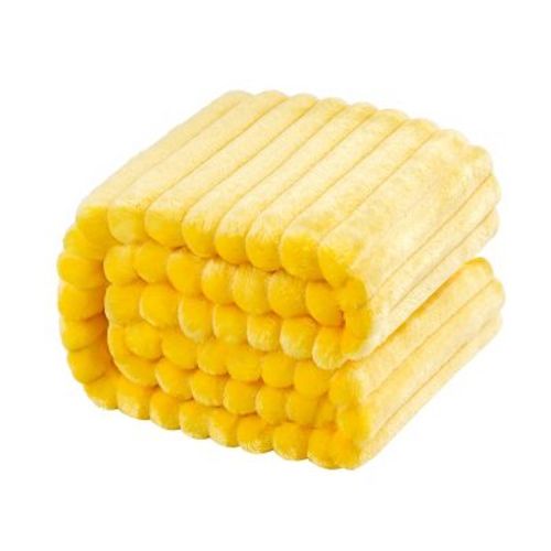 Flannel Fuzzy Toddler Blanket, Fluffy Warm and Lightweight Baby Plush Blanket, 30x40 Inches, Yellow - NTBAY