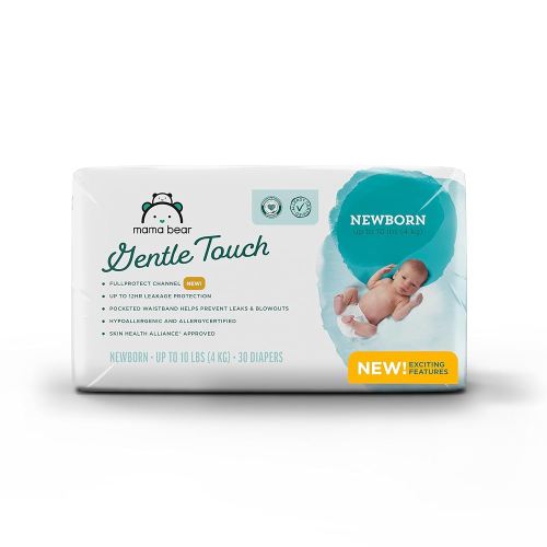 Amazon Brand - Mama Bear Gentle Touch Diapers, Size Newborn, 30 Count
