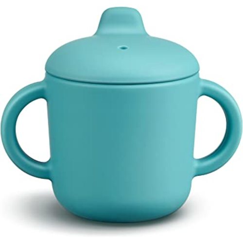 Silicone Sippy Cups for Baby 6 Months+, Leak Proof 5oz, Microwavable for 1+ Year Old (Gray)