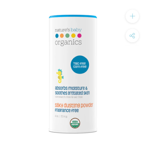 Organic Silky Baby Powder Fragrance Free 4 oz