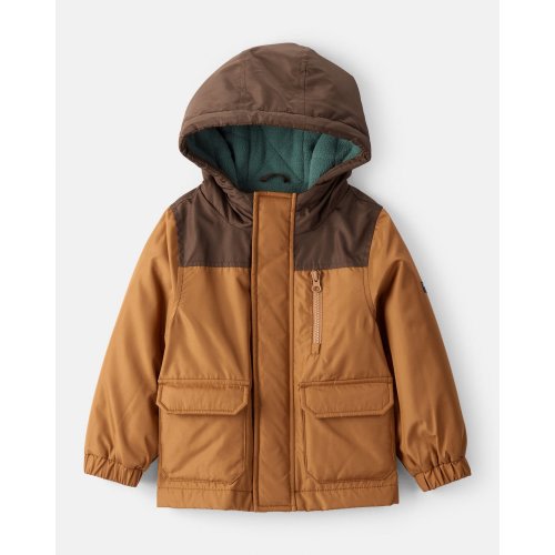 Toddler Boy Long-Sleeve Midweight Utility Jacket - Brown - OshKosh | Carter's