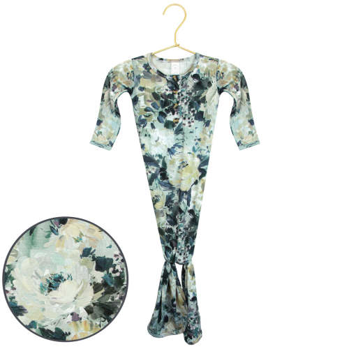 Margot Knotted Gown | Newborn - 3 Month