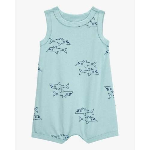 Baby Boy Shark Print Cotton Romper - Blue - Carter's | Carter's