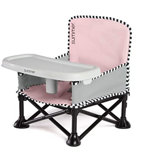 Summer Pop ‘n Sit SE Booster Chair, Sweet Life Edition, Bubble Gum Color – Booster Seat for Indoor/Outdoor Use – Fast, Easy and Compact Fold