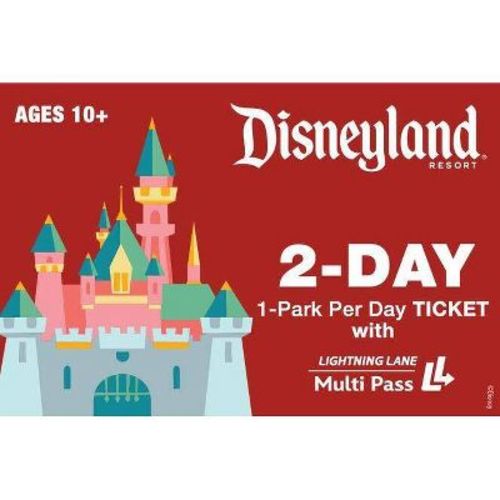 Disneyland 2-day 1-park Per Day Ticket With Lightning Lane Multi Pass $394 (ages 10+)