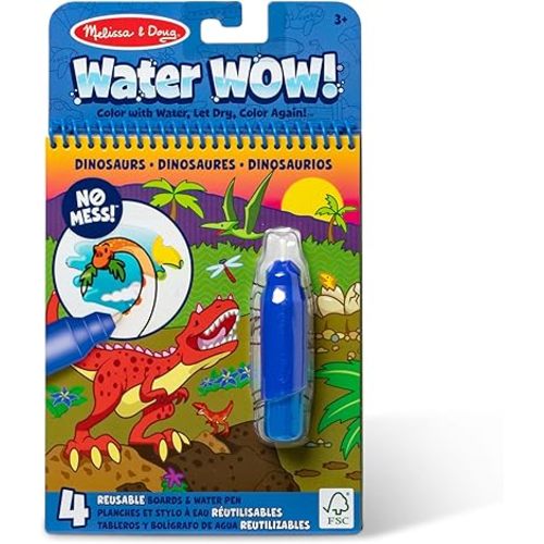 Melissa & Doug On The Go Water Wow! Reusable Water-Reveal Activity Pad – Dinosaurs