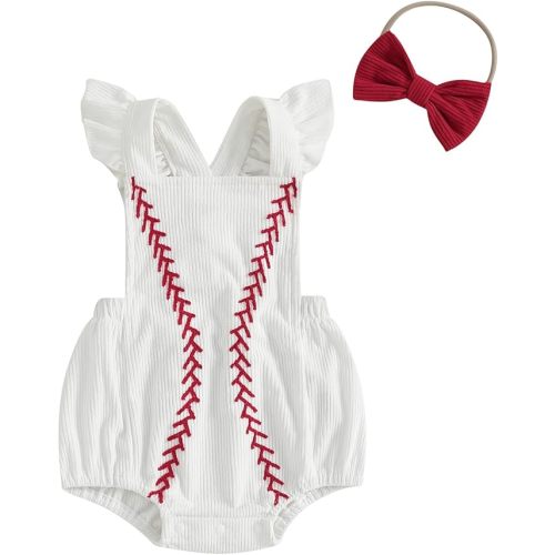 Infant Baby Boys Girls Overalls Sleeveless Baseball Embroidery Corduroy Romper Bodysuit Cute Newborn Outfit