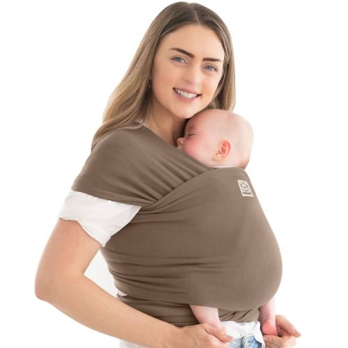 KeaBabies Original Baby Wraps Carrier, Baby Sling Carrier, Stretchy Infant Carrier for Newborn, Toddler (Saddle Brown)