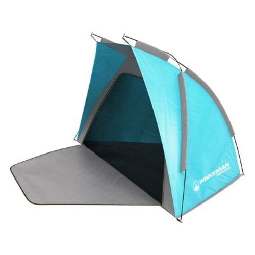 Beach Tent Sun Shelter - Sport Umbrella with UV Protection, Zip Up Porch for Privacy, and Carry Bag - Shade for Families by Wakeman Outdoors
