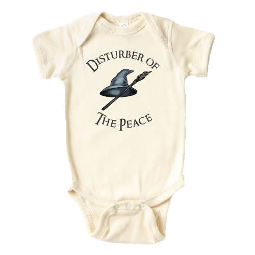 Disturber Of The Peace Onesie® - 100% Cotton - Cream Color (Cream, 3-6 Month)
