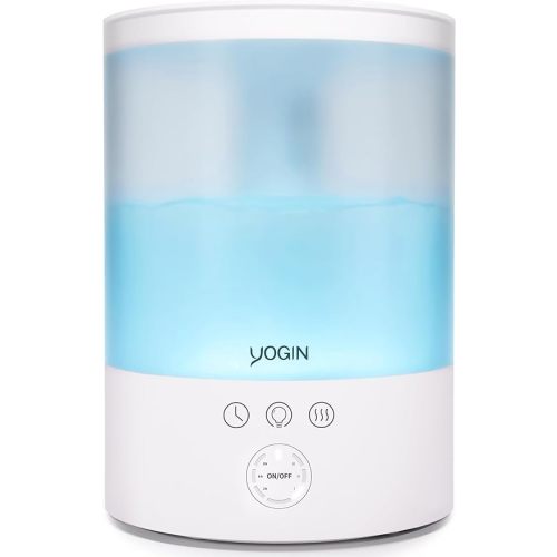 Humidifiers for Bedroom Large room,Top fill 2.5L Ultrasonic cool mist Humidifiers for Baby Nursery and Plants,Up to 24 Hours, 24db Quiet,Night Light, Auto Shut Off, Easy Clean Humidifier - Premium version - Touch button with light