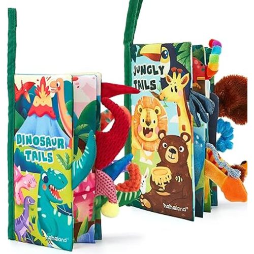 hahaland Baby Books 0-6 Months,Infant Tummy Time Toys High Contrast Sensory Baby Toys 6 to 12 Months Touch Feel Book Gift Christmas Stocking Stuffers for Boys Girls 0-3 Months Book Early Learning Toy
