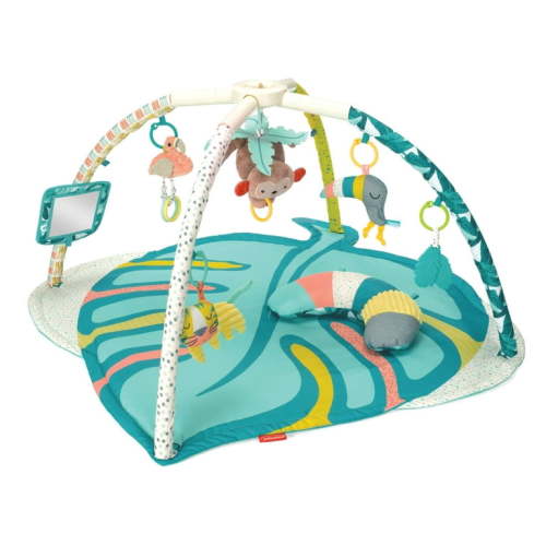 Infantino 4-in-1 Deluxe Activity Gym & Play Mat, 0-36 Months, Green Tropical