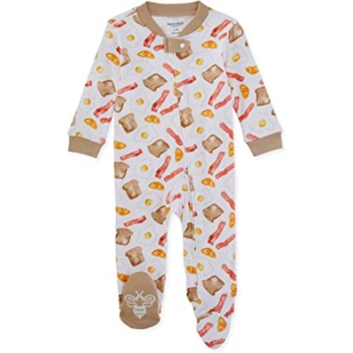 Burt's Bees Baby baby-boys Sleep and Play Pajamas, 100% Organic Cotton One-piece Romper Jumpsuit Zip Front Pjs