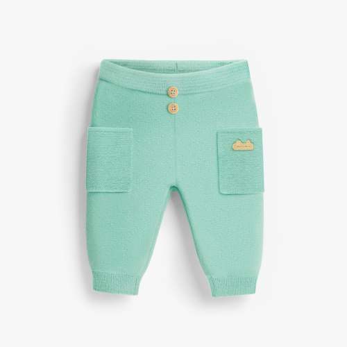 Pantalon turquoise en tricot, naissance | Souris Mini - Souris Mini