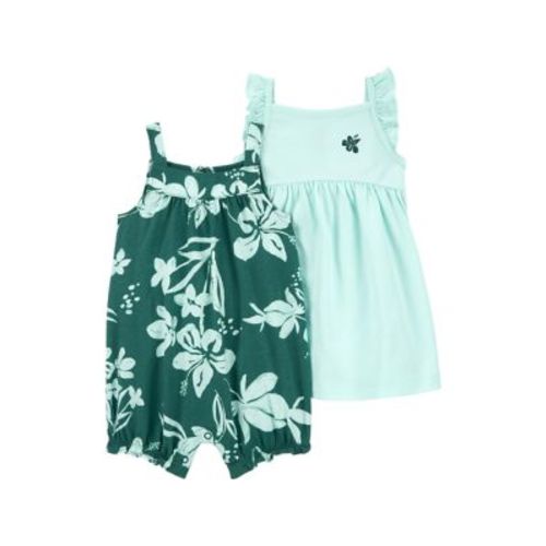 Baby Girls Floral Romper Dress Set