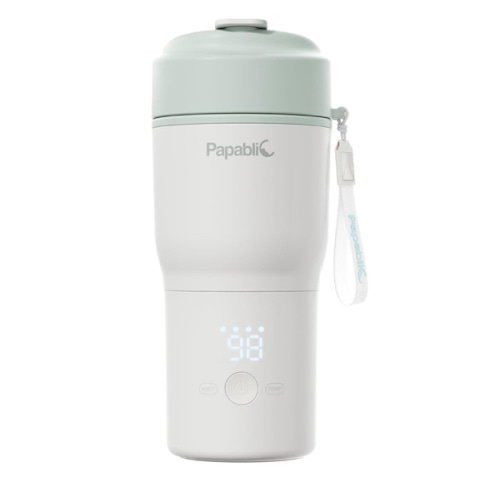 Papablic Portable Bottle Warmer for Home & Travel — 85W Fast Heating Baby Bottle Warmer on The Go, 4 Temp Settings, 3-Inch Wide Mouth, Fits Car Cup Holder