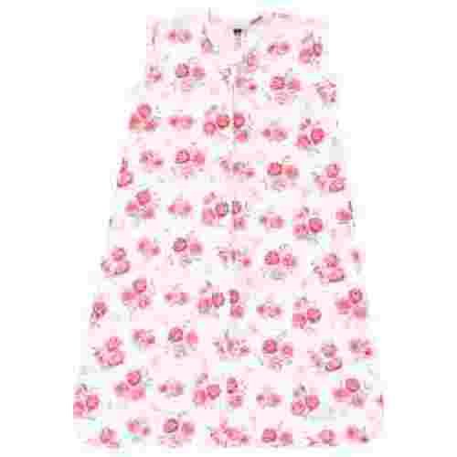 Hudson Baby Infant Girl Cotton Sleeveless Wearable Sleeping Bag, Sack, Blanket, Blush Rose, 0-6 Months