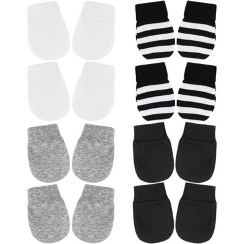 Newborn Infant Toddler Mittens No Scratch Cotton Elastic Wrist Gloves Hypoallergenic for 0-6 Months Baby Boys Girls