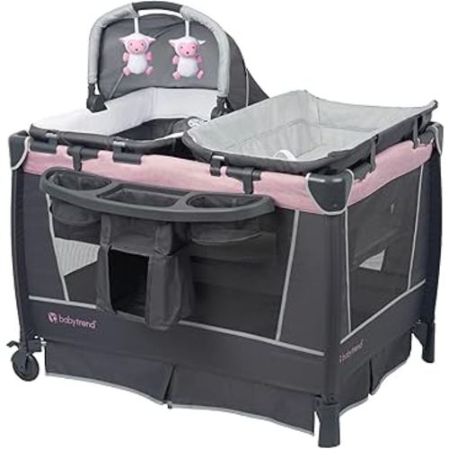 Baby Trend Simply Smart Nursery Center Playard, Dash Pink