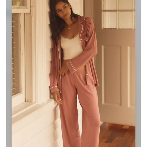 Eberjey Gisele Long-Sleeve Pajama Set | Anthropologie