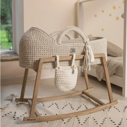 Baby Moses Basket with Round Hood | Unique, Handmade by Anzy Home