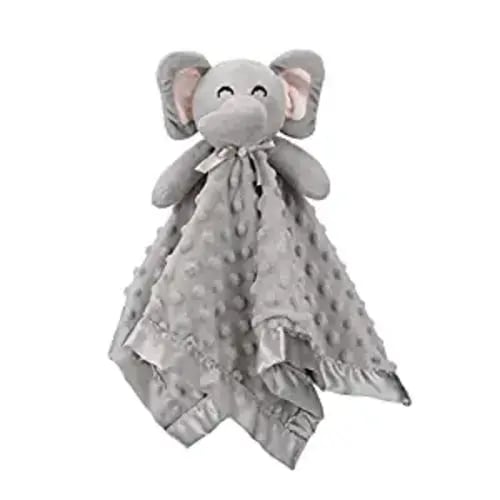 Pro Goleem Elephant Security Blanket Soft Baby Lovey Unisex Lovie Christmas Baby Gifts for Newborn Boys and Girls Baby Snuggle Toy Baby Elephant Stuffed Animal Grey 16 Inch - A Gray Elephant