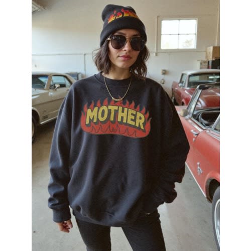 Mother Flaming Sweatshirt, mom mama graphic sweatshirt, Mother’s Day trendy edgy grunge biker sweatshirt