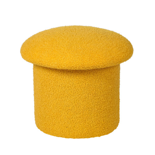 Wrought Studio™ Harshaan 12.2" Wide Velvet Round Footstool Ottoman & Reviews | Wayfair