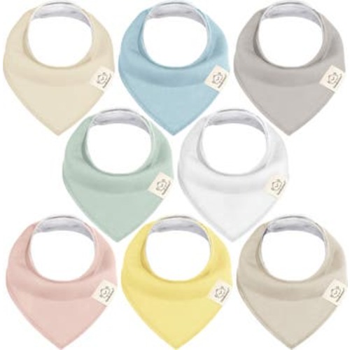 8-Pack Organic Bandana Bibs