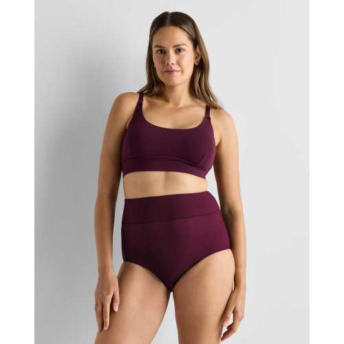Micromodal Nursing Bra (2-pack) in Syrah, size Medium