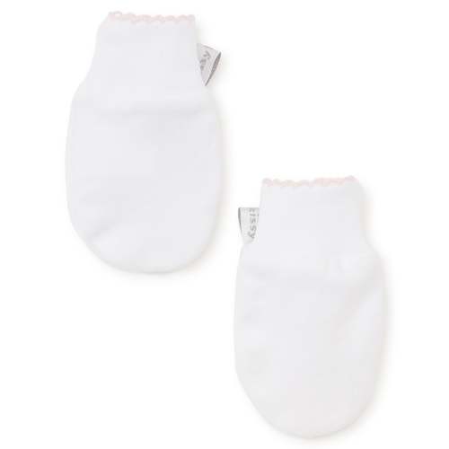 White/Pink Kissy Basics Mittens