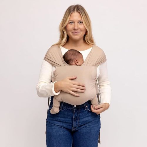 WildBird - Aerial Buckle Wrap - 0-6 Months - Standard (XS-XL) Desert Lark - Newborn Baby Carrier - Front Carry - Soft Fabric, Straps, Head Support, Padded Waist Belt - Baby Essentials - New Mom Gifts