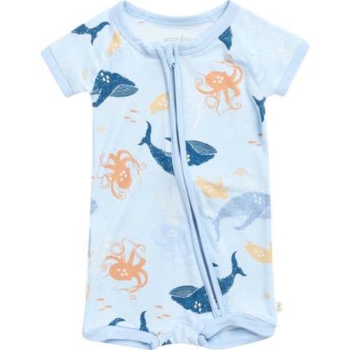 Poppy & Clay Ocean Zip-Up One-Piece Pajamas | Nordstromrack
