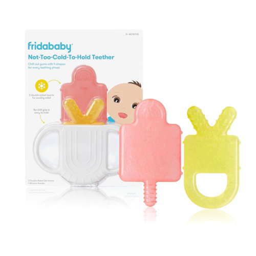 Frida Baby Silicone Teething Toys, 4-in-1 Teether for Babies & Infants, Teething Relief for 0-18 Months, Not-Too-Cold-to-Hold Baby Teether, BPA-Free
