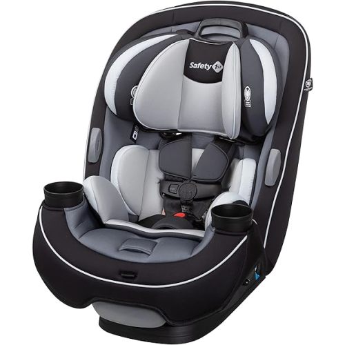 Safety 1st Grow and Go All-in-One Slim Convertible Car Seat, Rear Facing, 5-40 lbs, Forward Facing (30–65 lbs), High Back Booster Seat 40-100 pounds, Carbon Ink