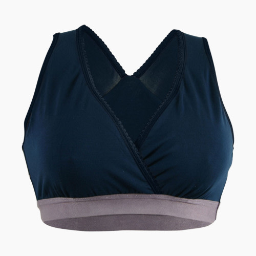 Cake Maternity Milk Bamboo Sleep & Nursing Bra - Navy, Medium