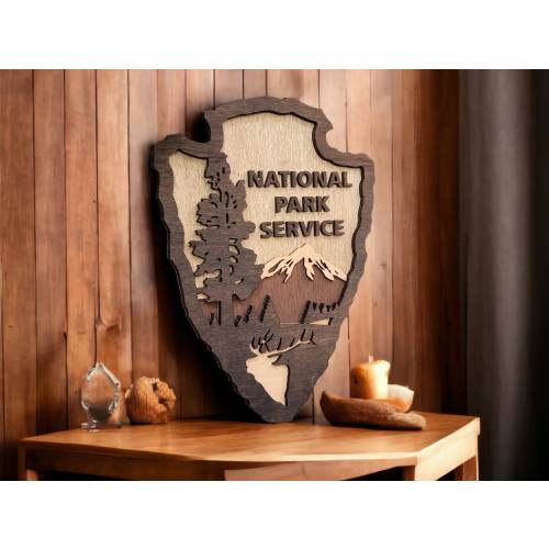 National Park Sign: Laser Cut Arrowhead, Outdoor Decor