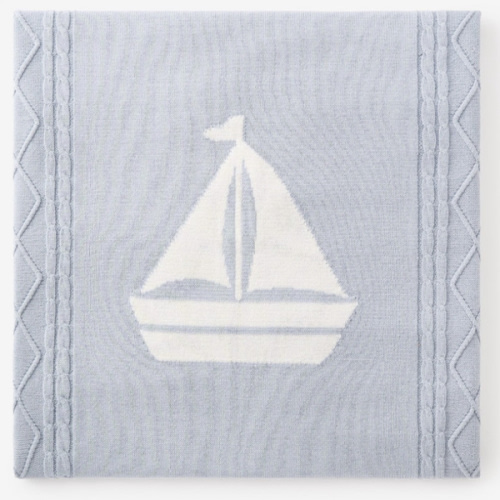 Nautical Cotton Cable Knit Blanket