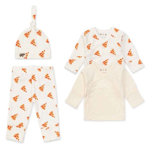 M+A by Monica + Andy Organic Cotton Gender Neutral Baby Welcome Home Cuddle Box, Sizes Preemie - 3 Months