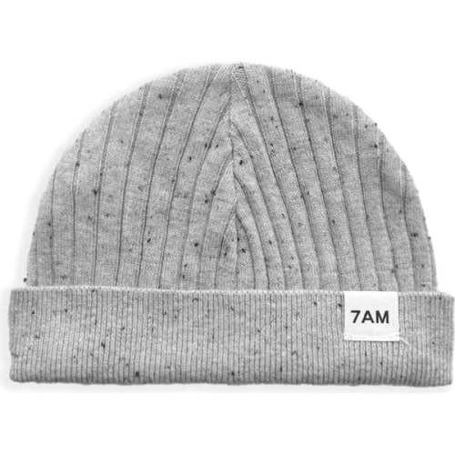 Ribbed Knit Retro Beanie, Heather Grey - 7AM Enfant | Maisonette